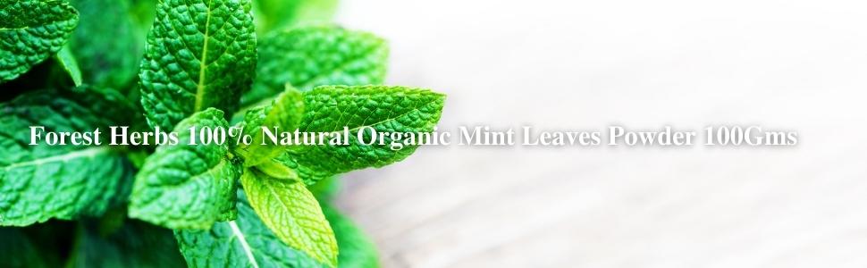 Органический порошок листьев мяты для ухода за лицом | "Forest Herbs" Natural Care From Nature Organic Mint Leaves Powder