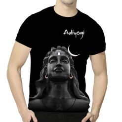 Черная футболка с изображением Шивы "Адийоги" | STAND OUT Adiyogi | Isha | Black Shiva T-Shirt